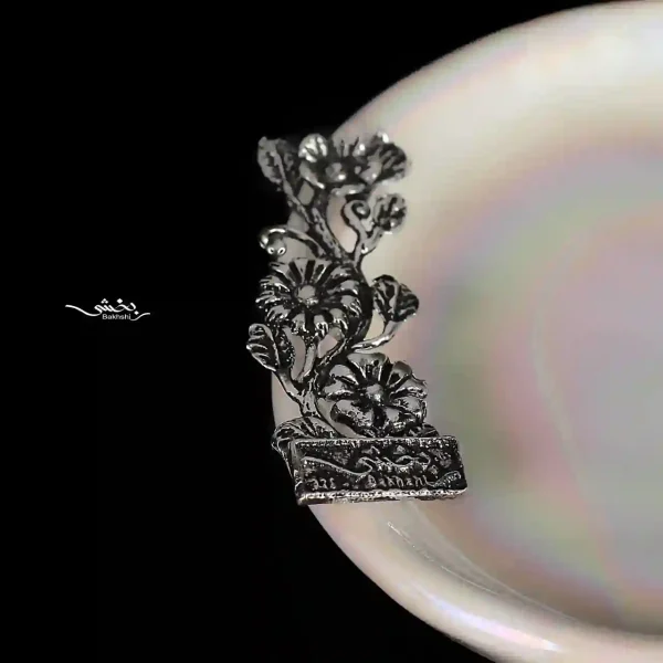 بشقاب سرامیک و نقره صدفی شکوفه