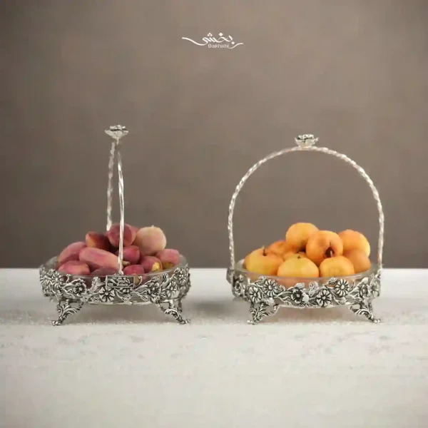 سبد کوچک بلور نقره