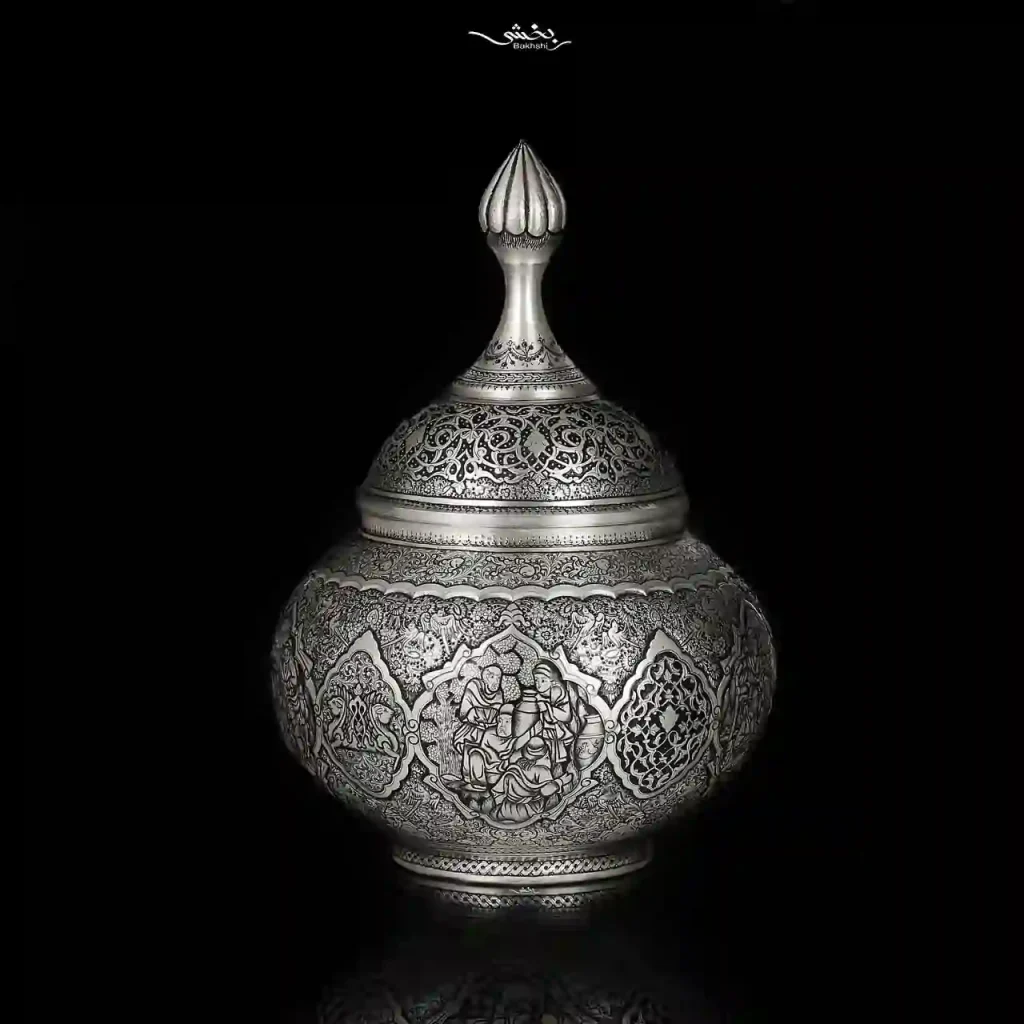 گزخوری نقره دربدار قلم مینیاتور ریزقلم اعلا