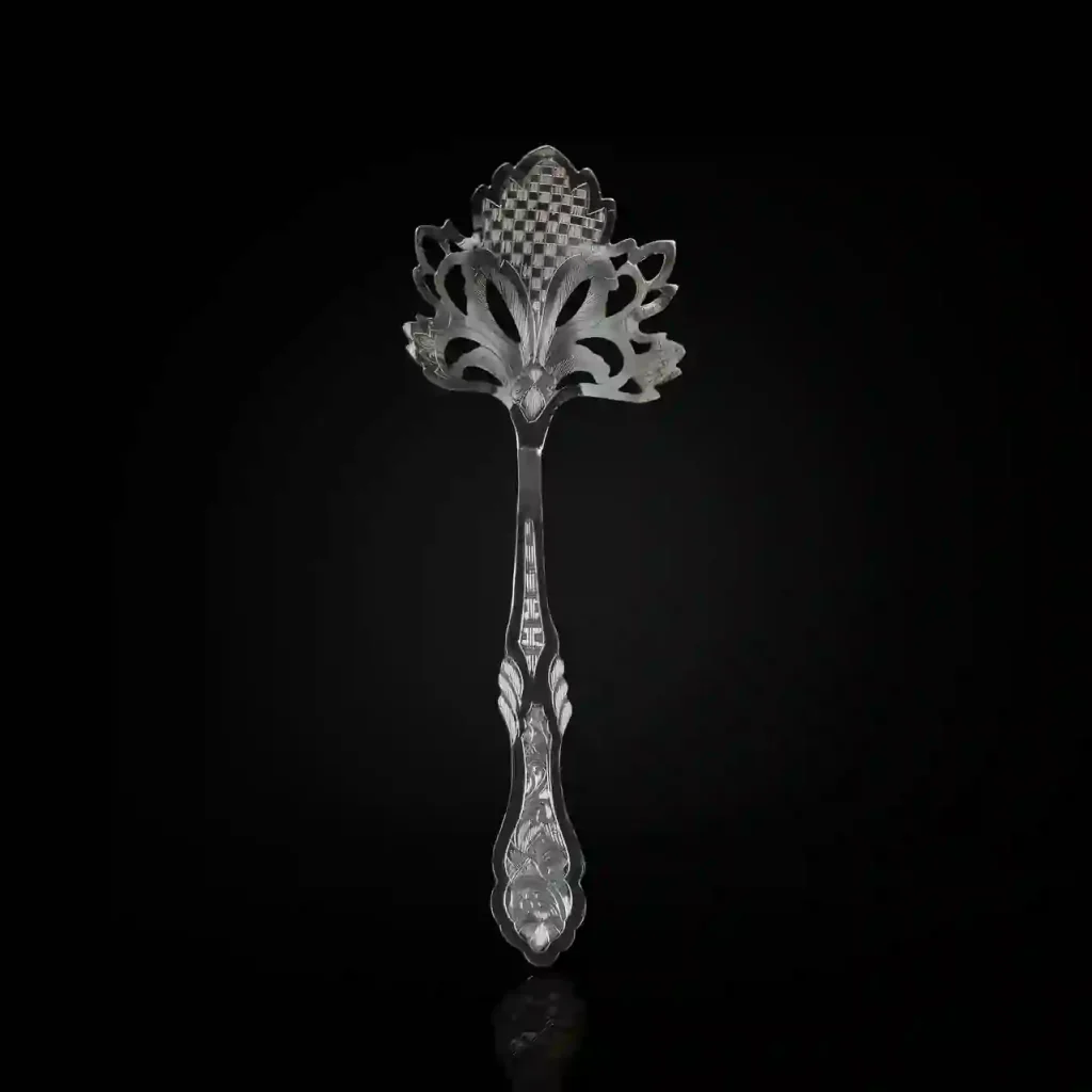 قاشق آجیل خوری نقره افرا قلم تبریز