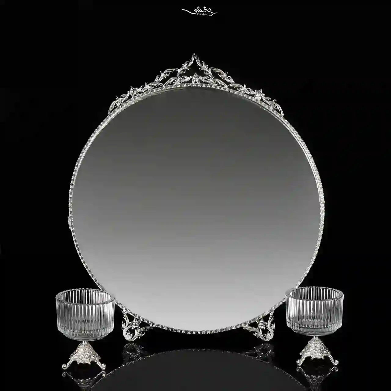 photo_17_2025-10-29_15-51-17 ست آینه تاجدار و شمعدان کریستال نقره سه پایه