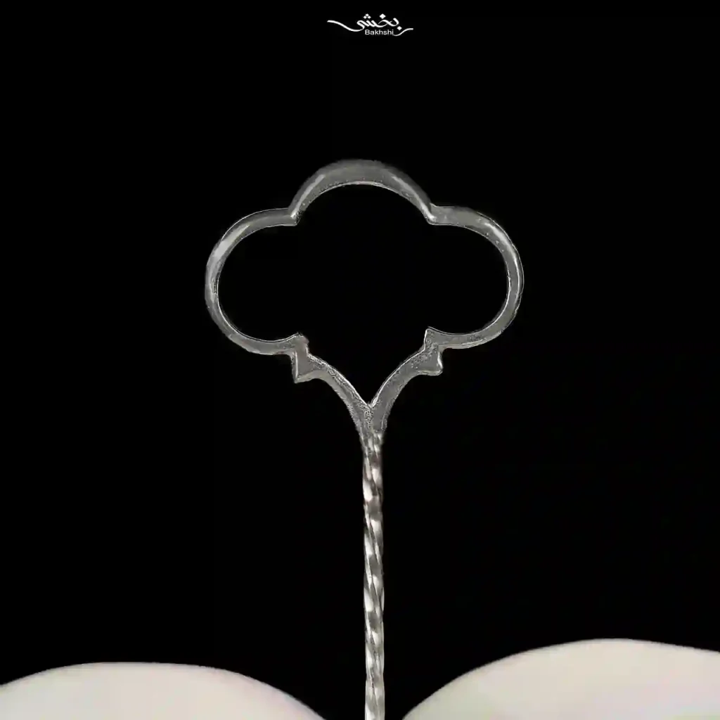 جا ادویه سرامیک نقره سه قلو صدفی