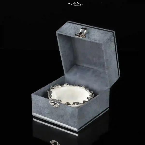 کاسه سرامیک نقره دورگل قطر 10 صدفی