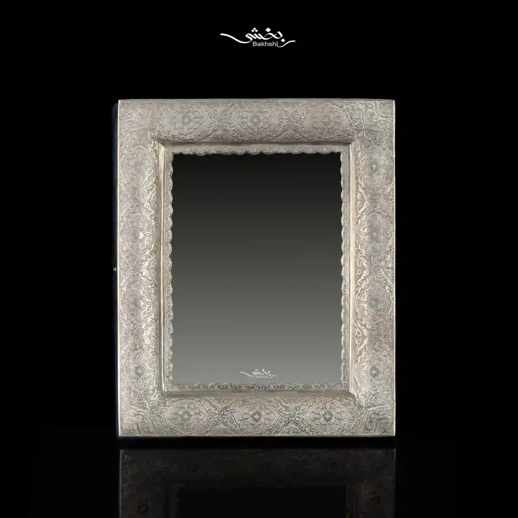 آینه نقره مستطیل قلم اسلیمی