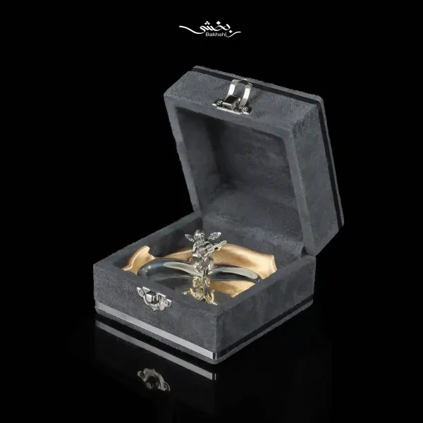 نقل خوری نقره مدرن برگ و فرشته کوچک