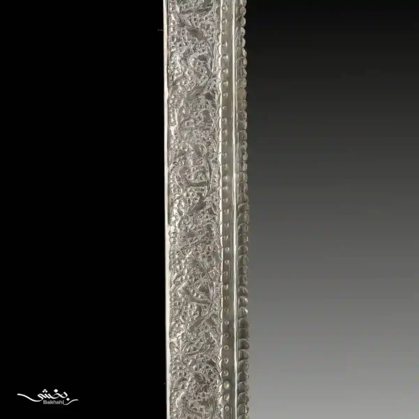 آینه مستطیل تاجدار قلم گل و مرغ