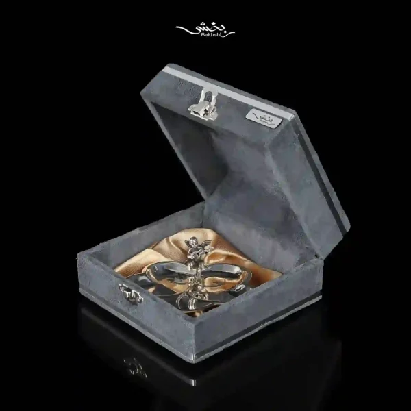 نقل خوری نقره مدرن برگ گرد و فرشته بزرگ