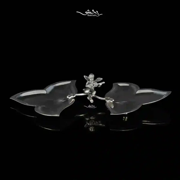 شیرینی خوری نقره دوقلو مدرن فرشته کوچک