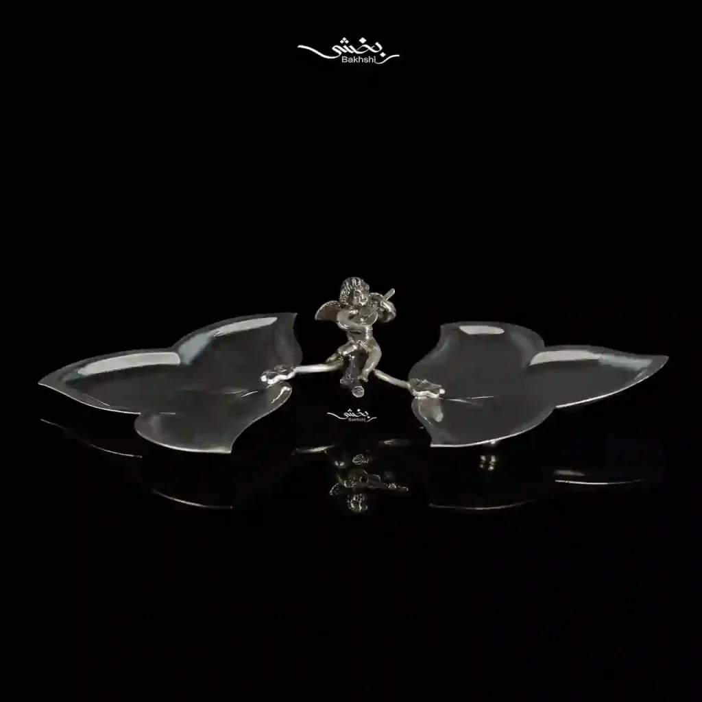 شیرینی خوری دوقلو نقره مدرن فرشته بزرگ