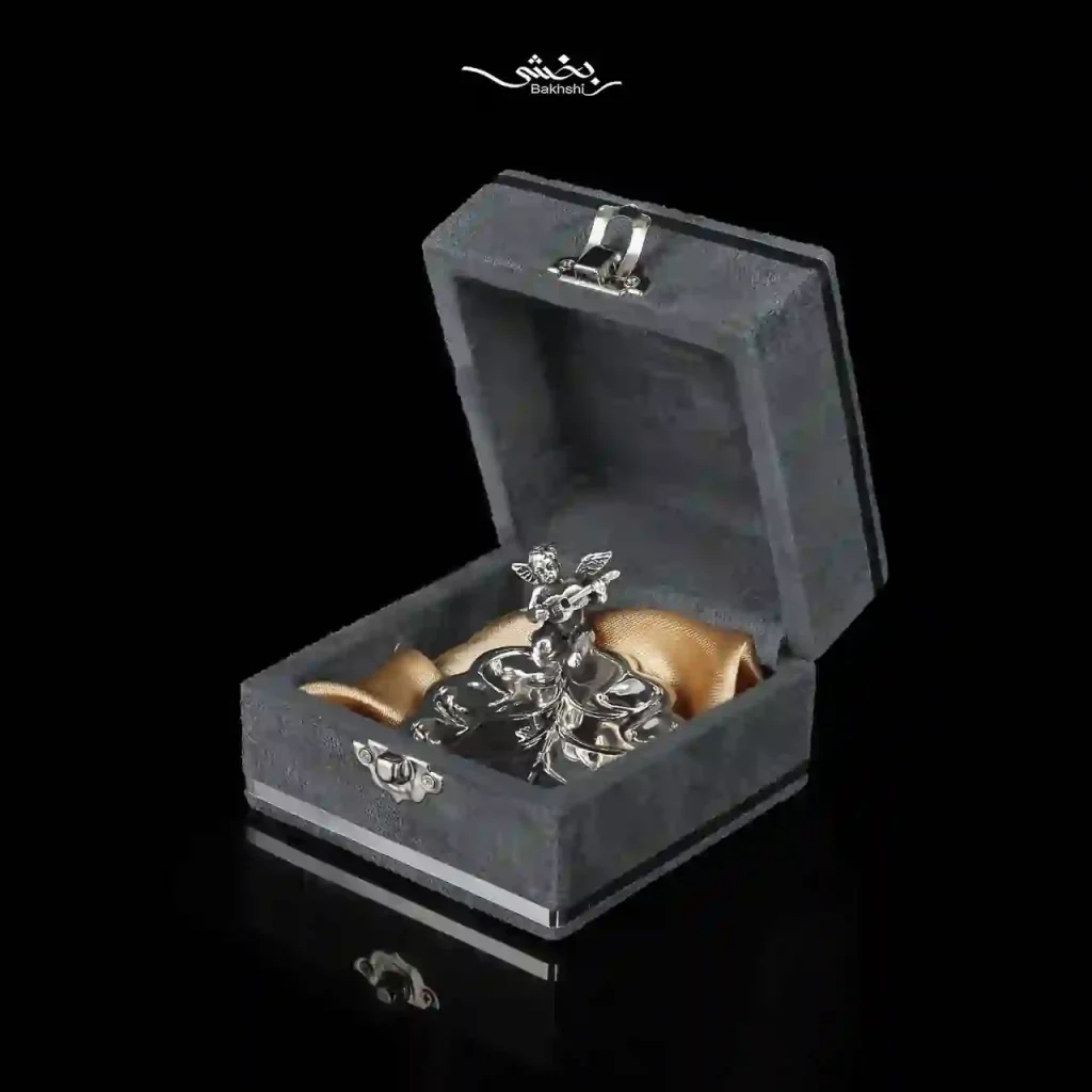 نقل خوری نقره مدرن برگ بلوط و فرشته