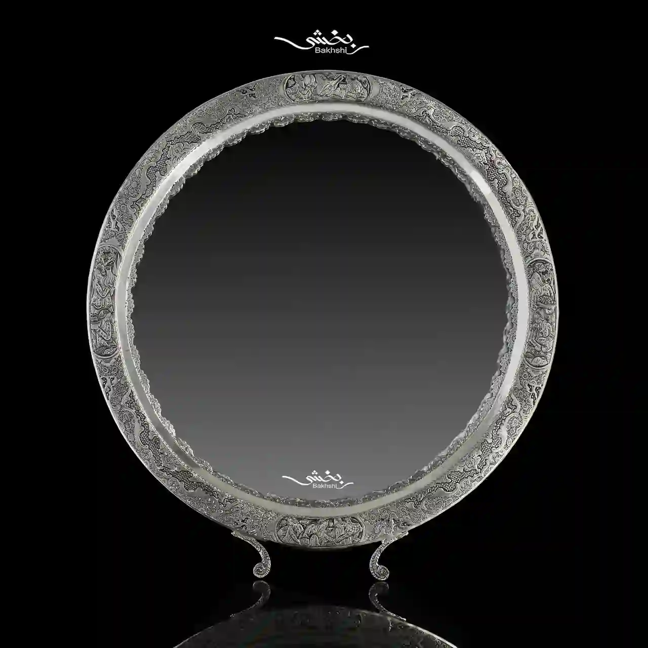 photo_21_2025-11-05_11-55-45 ست آینه گرد و شمعدان نقره مینیاتور