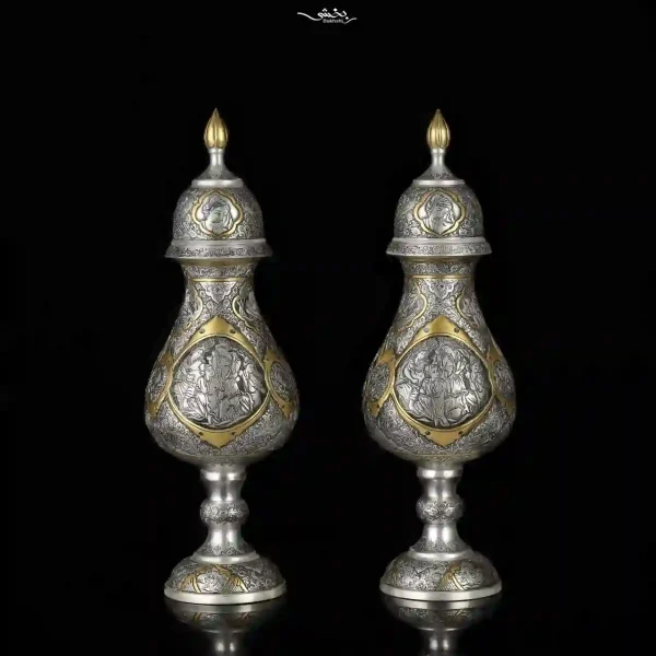 سنبلدان جفتی نقره ملغمه اعلا