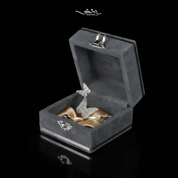 شیرینی خوری نقره دوقلو مدرن صدف و پروانه