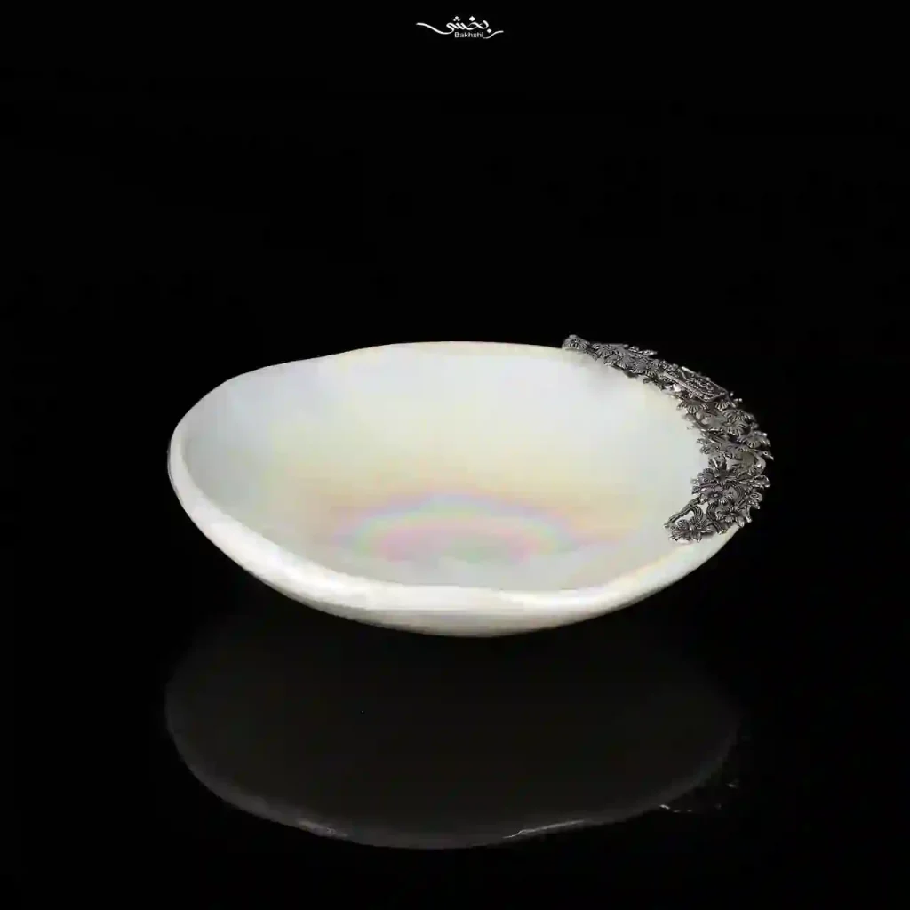 کاسه سرامیک نقره شکوفه صدفی