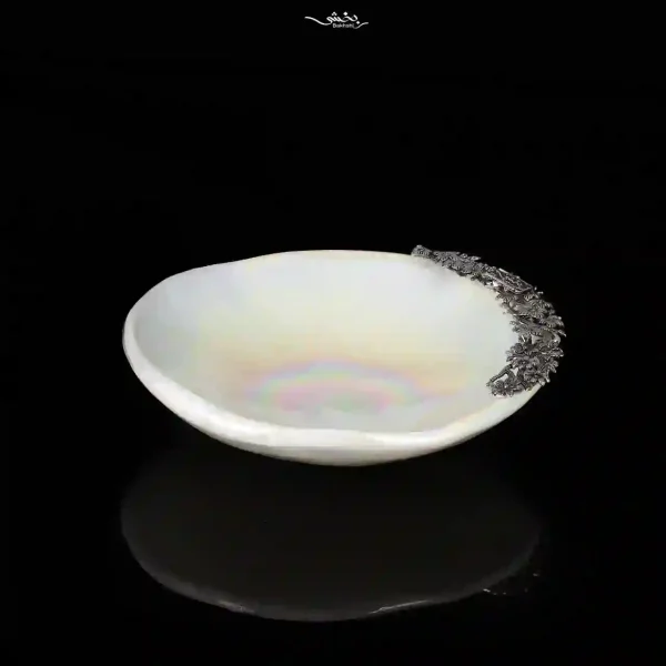 کاسه سرامیک نقره شکوفه صدفی