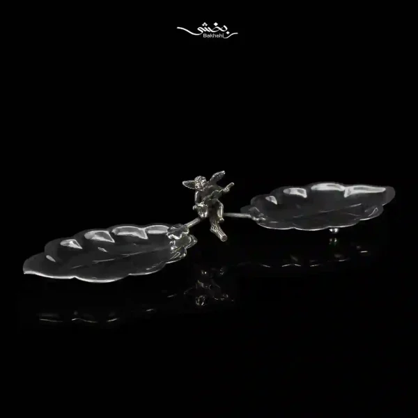 شیرینی خوری دوقلو نقره برگ بلوط و فرشته