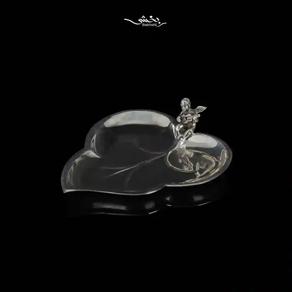 نقل خوری نقره مدرن برگ و فرشته بزرگ