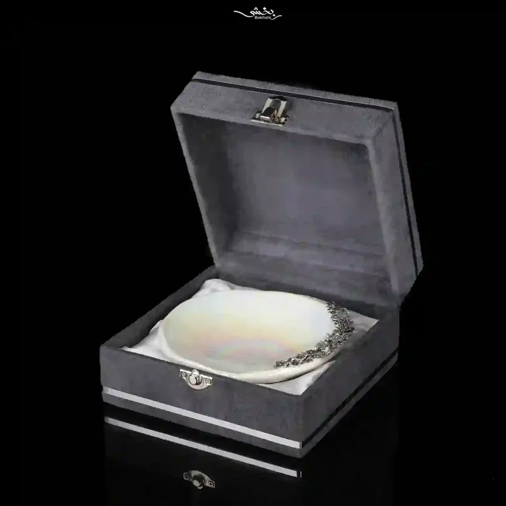 کاسه سرامیک نقره شکوفه صدفی