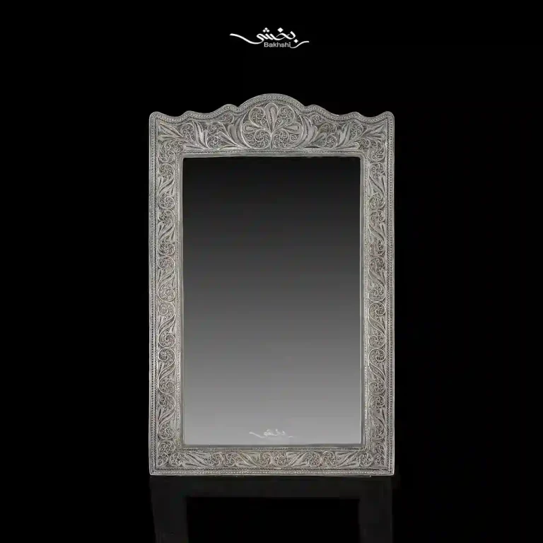 آینه مستطیل تاجدار قلم ملیله زنجان