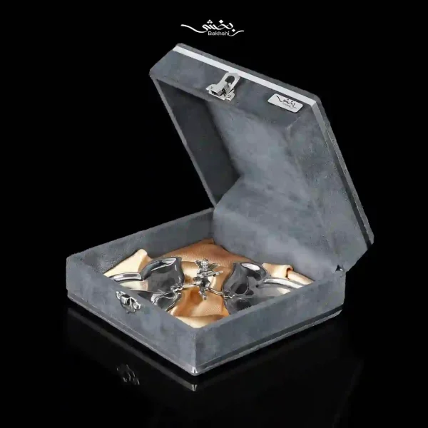 شیرینی خوری نقره دوقلو مدرن فرشته کوچک