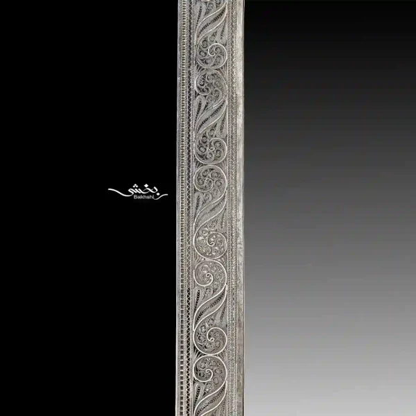 آینه مستطیل تاجدار قلم ملیله زنجان