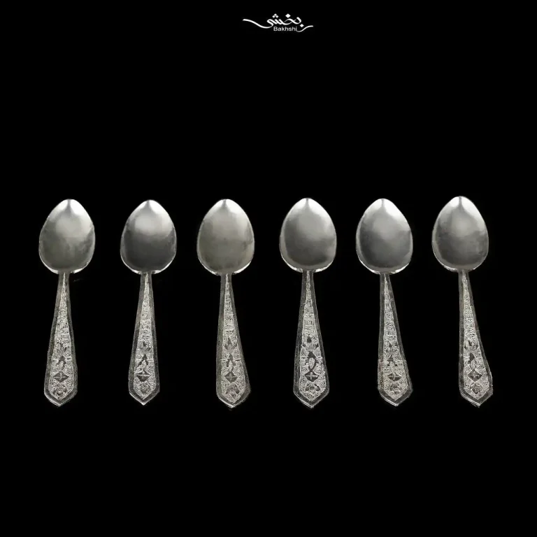 قاشق چای خوری نقره قلم ترنج