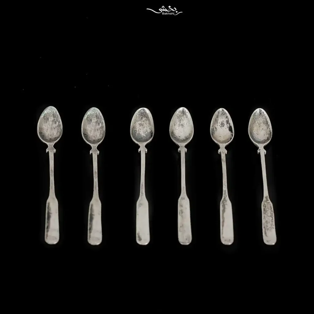قاشق چای خوری نقره بدون قلم