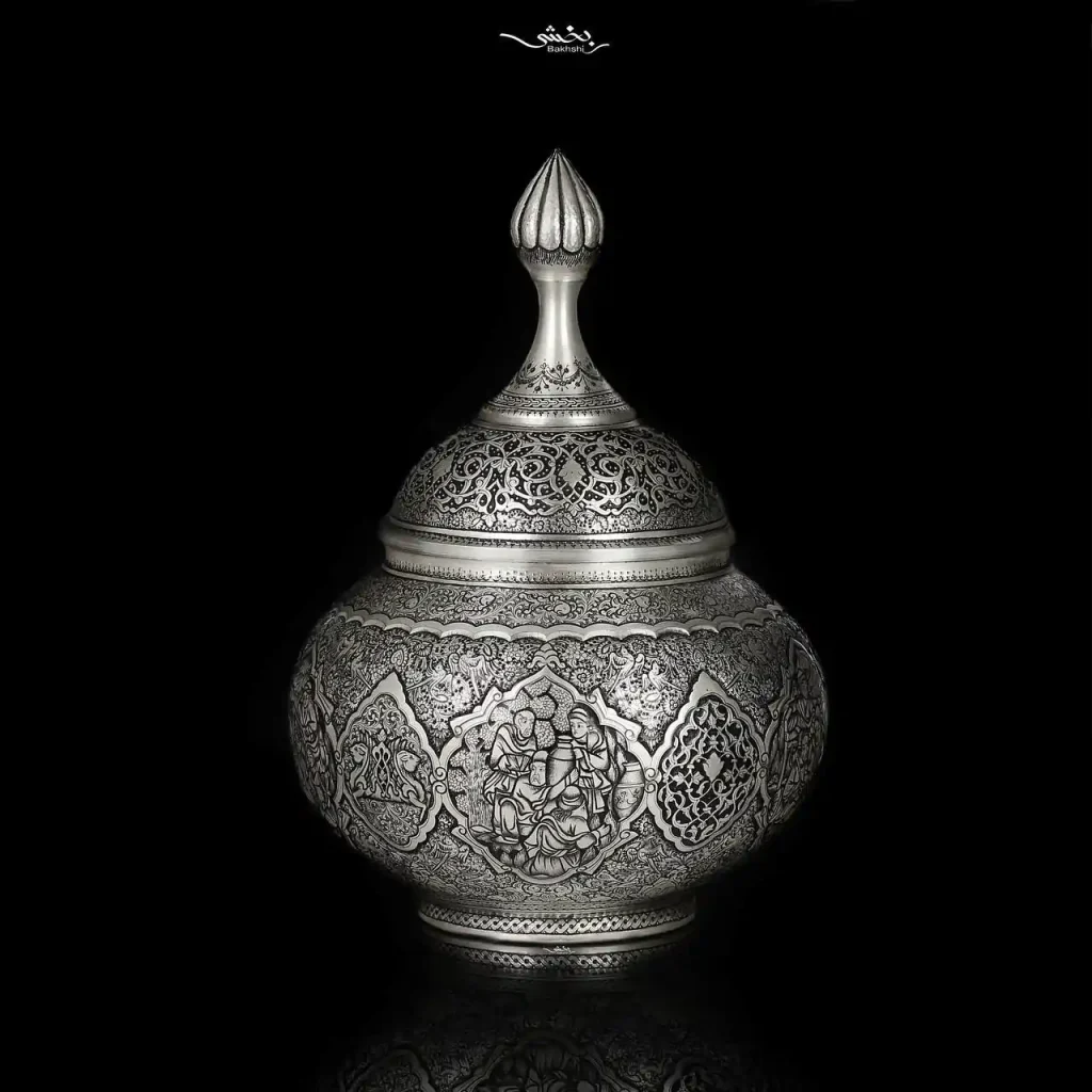 گزخوری نقره گرد دربدار قلم مینیاتور ریزقلم اعلا