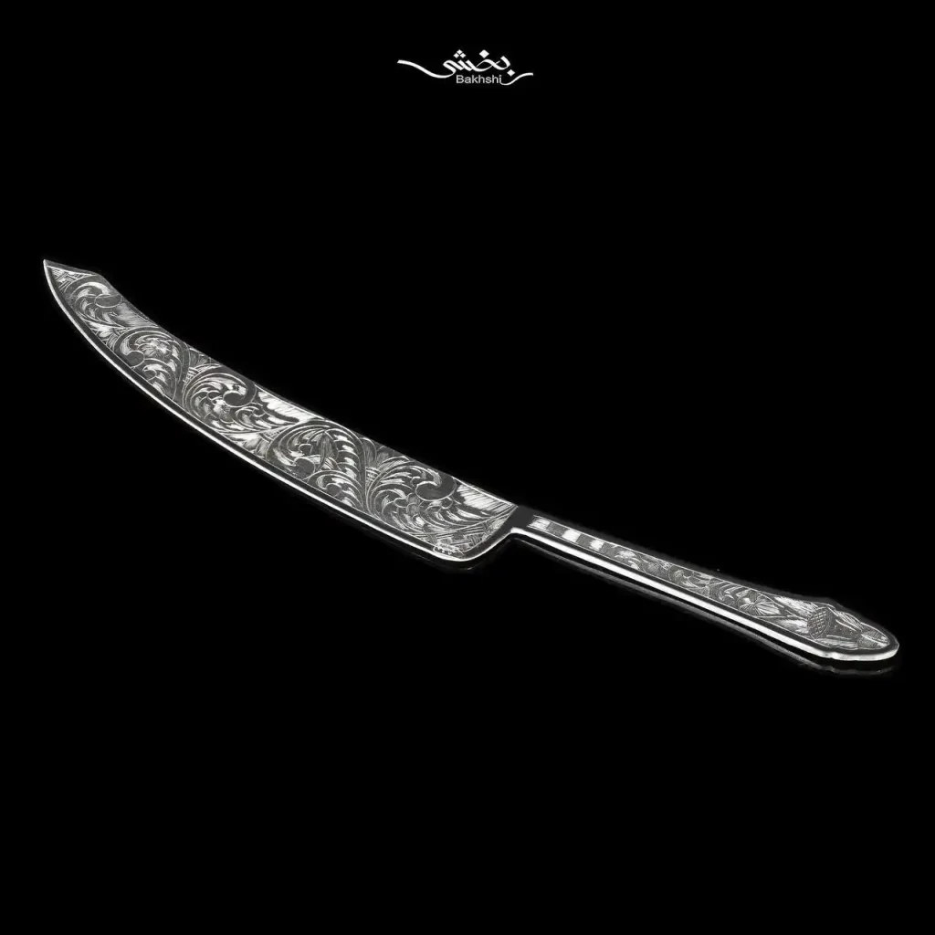 کارد کیک نقره قلم تبریز کد1