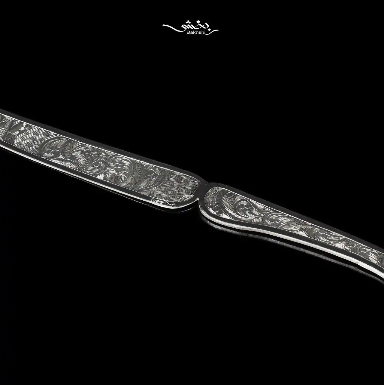 کارد کیک نقره قلم تبریز کد3