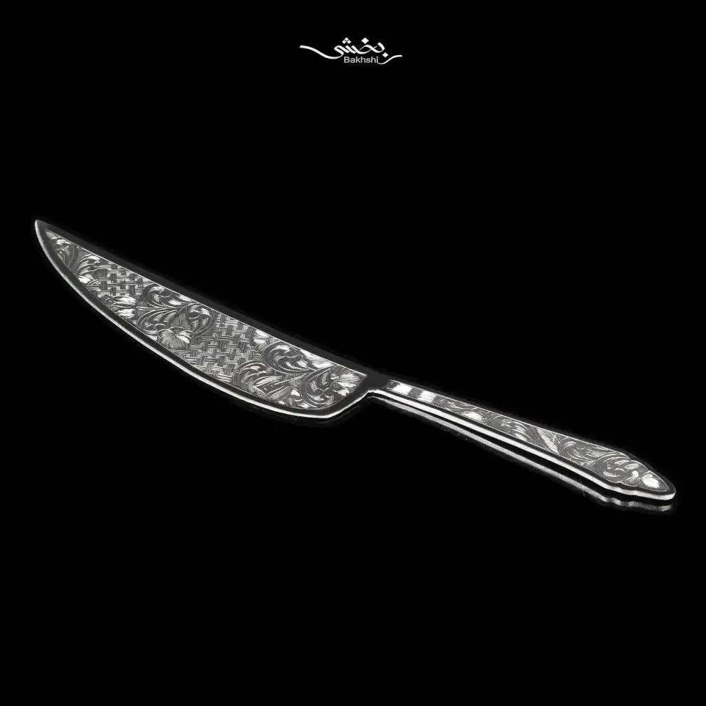 کارد کیک نقره قلم تبریز کد4