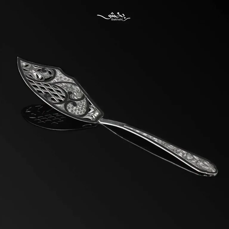 کفگیر کیک نقره قلم تبریز کد1