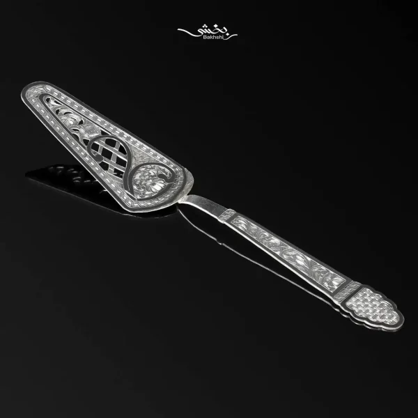 کفگیر کیک نقره قلم تبریز کد3