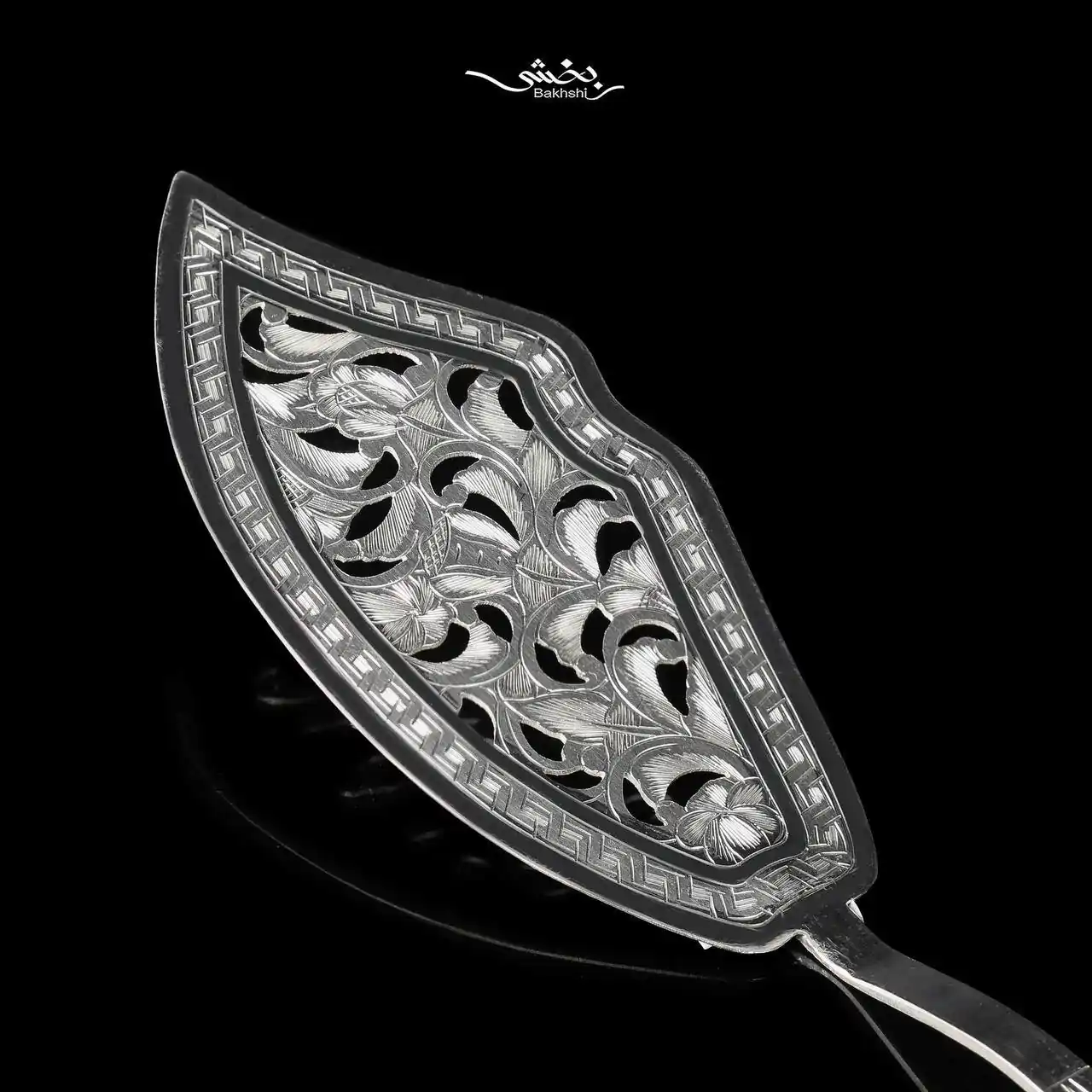 کفگیر کیک نقره قلم تبریز کد4