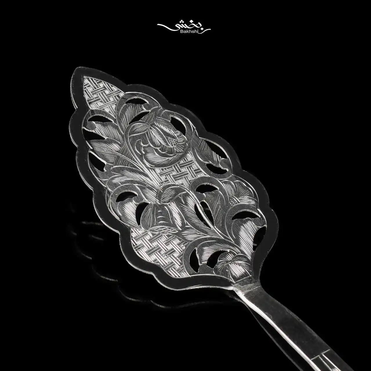 کفگیر کیک نقره قلم تبریز کد5