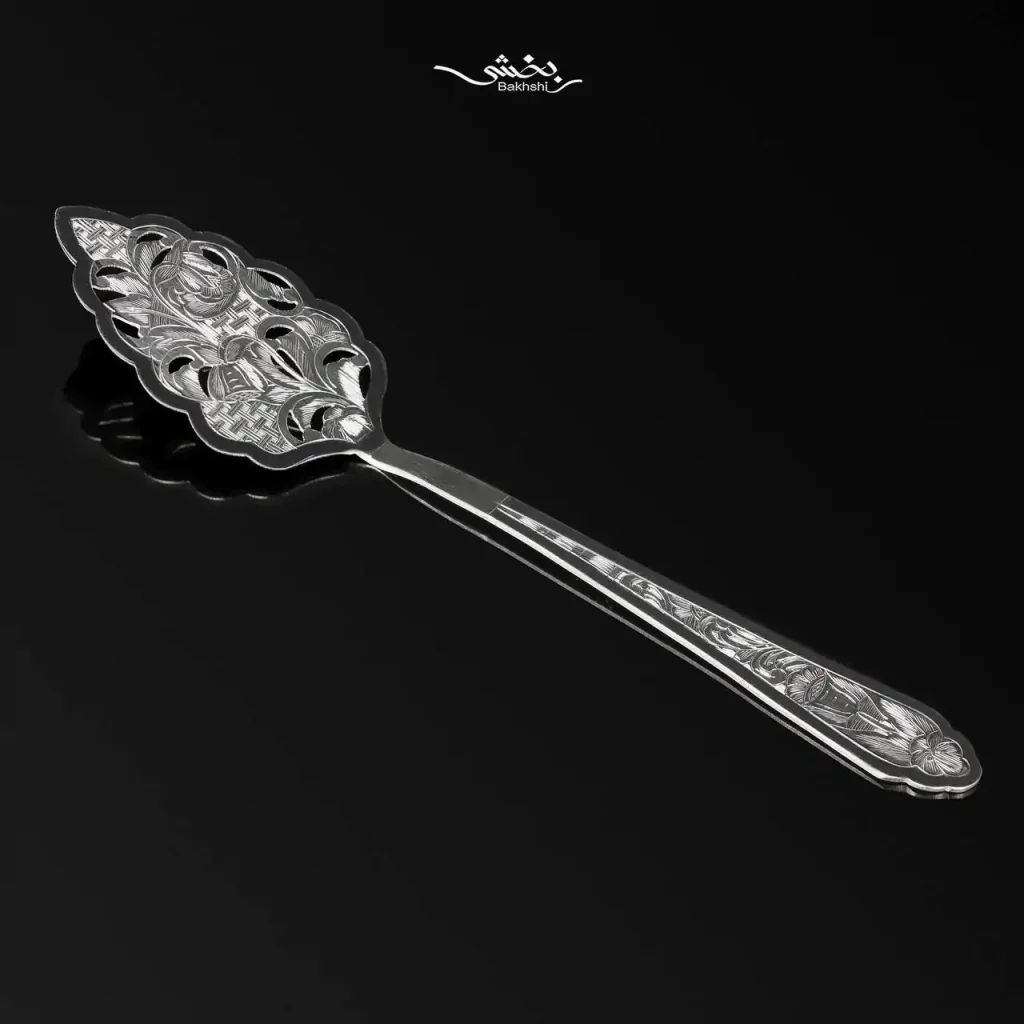 کفگیر کیک نقره قلم تبریز کد5