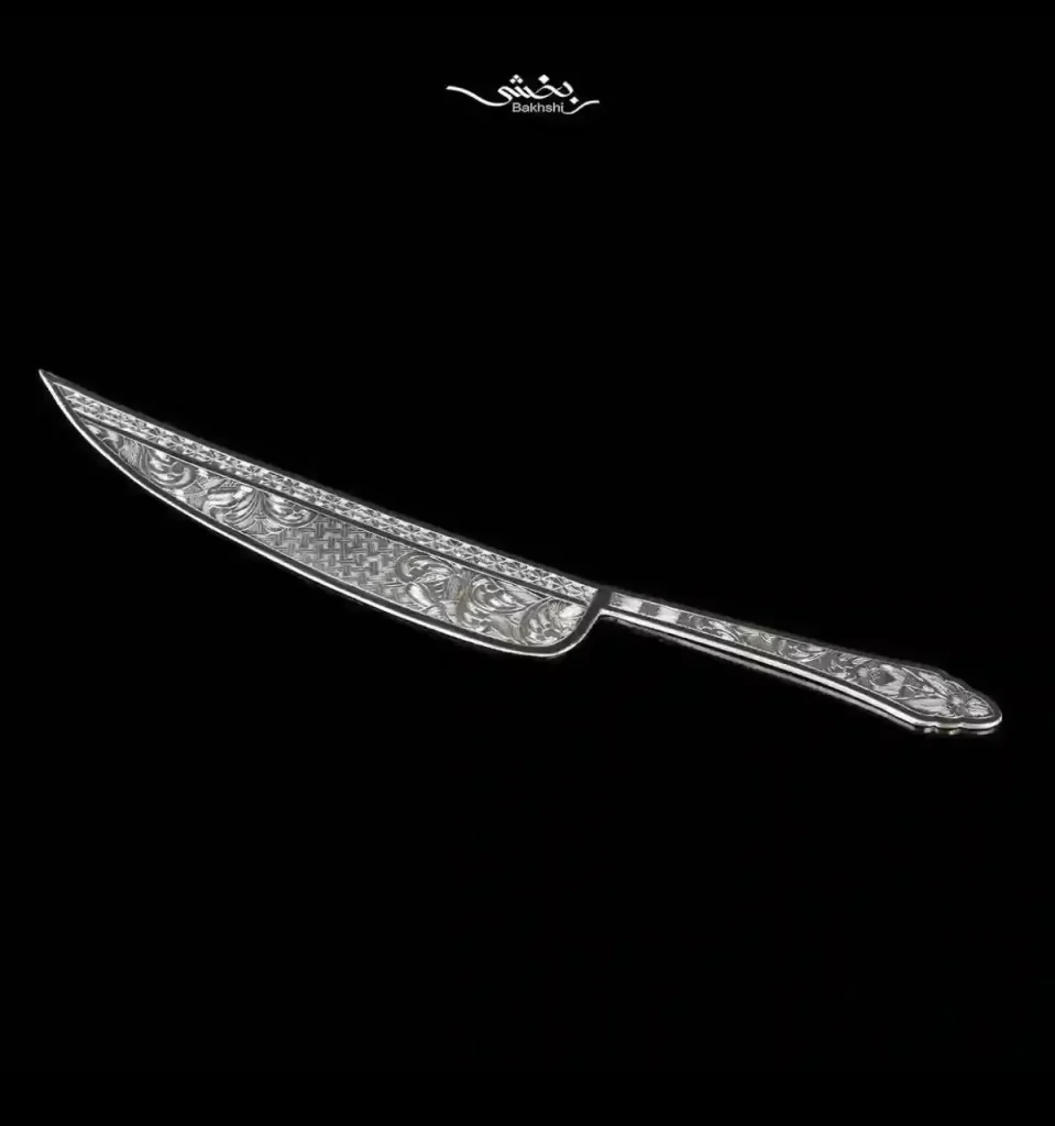کارد کیک نقره قلم تبریز کد7