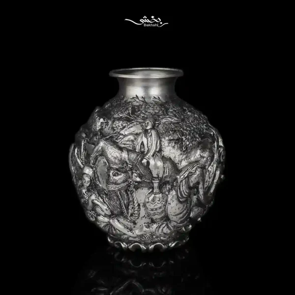 گلدان نقره اناری مینیاتور اعلا حجمی