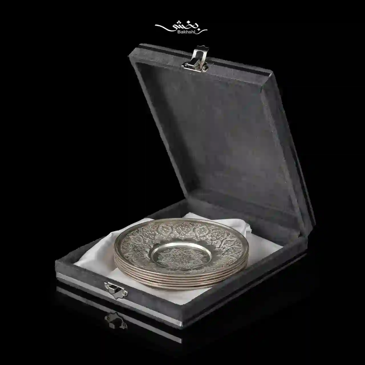 نعلبکی نقره شش عددی قلم ترنج