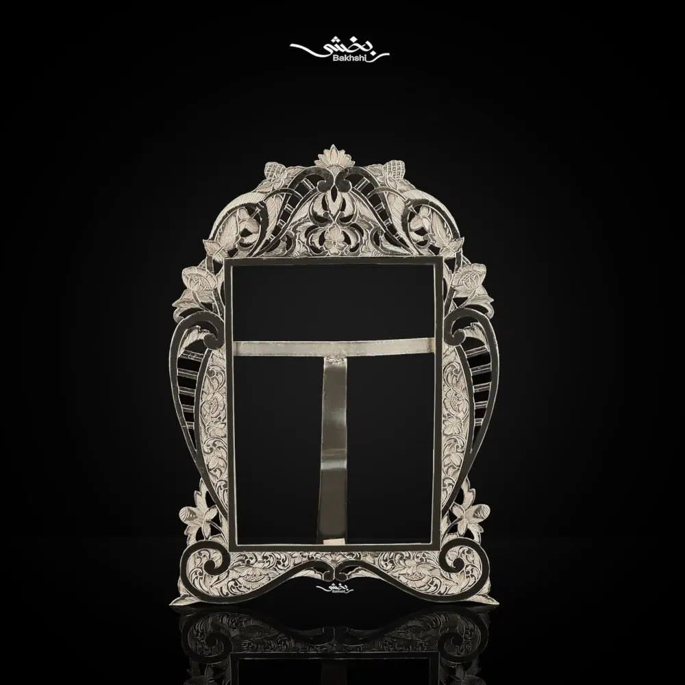 قاب عکس نقره مستطیل قلم تبریز