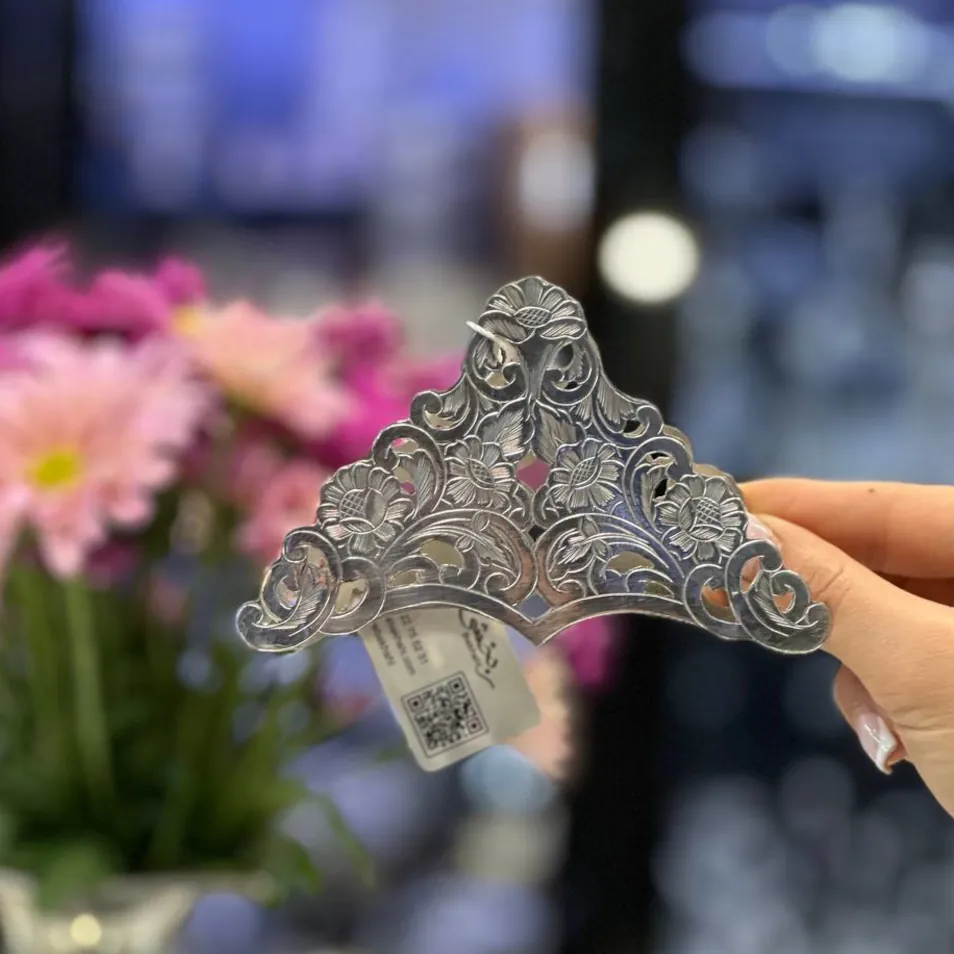 جای دستمال نقره تبریز مثلثی