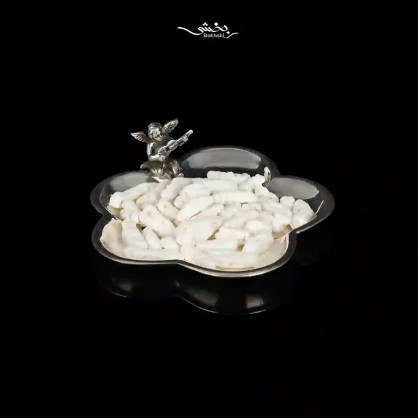 نقل خوری نقره مدرن برگ گرد و فرشته بزرگ
