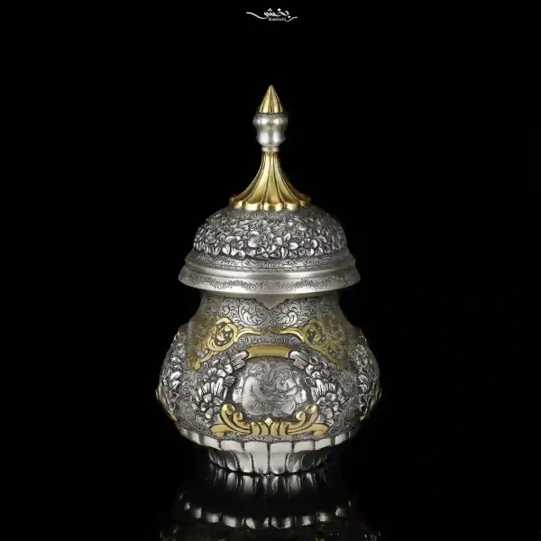 شکلات خوری نقره درب دار ملغمه اعلا