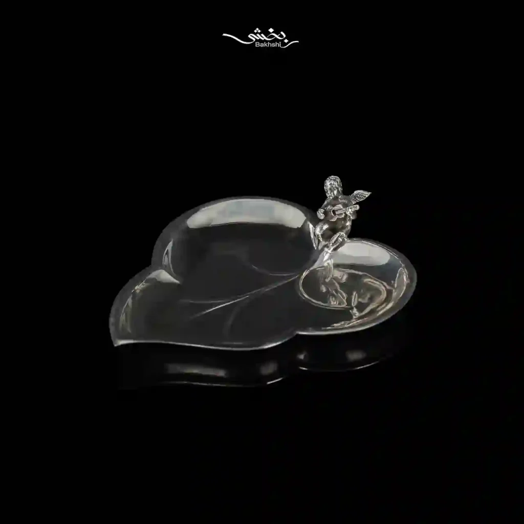 نقل خوری نقره مدرن برگ و فرشته بزرگ