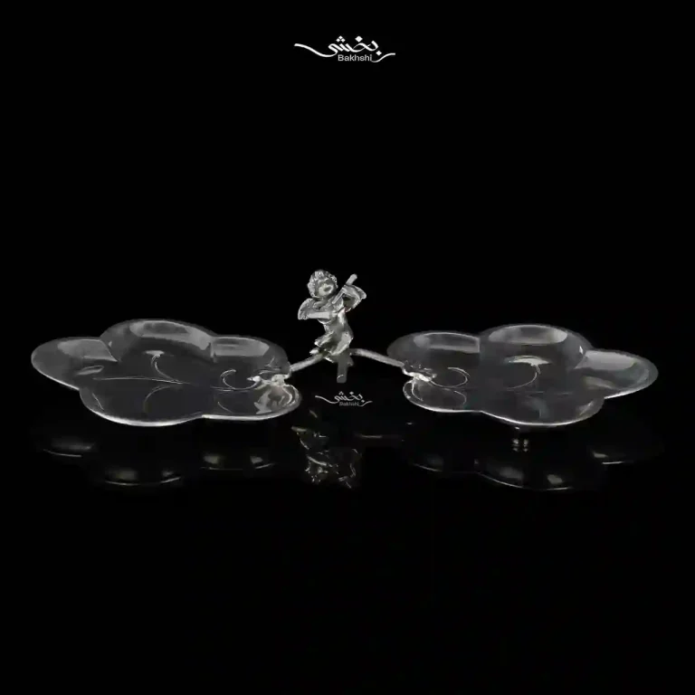 شیرینی خوری دوقلو نقره برگ گرد و فرشته
