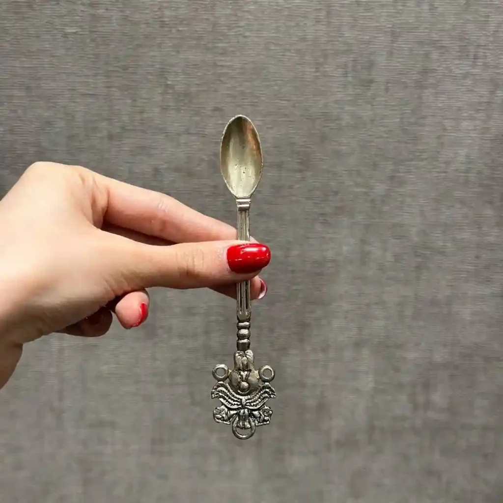 قاشق شش عددی چای خوری نقره مدرن کد2