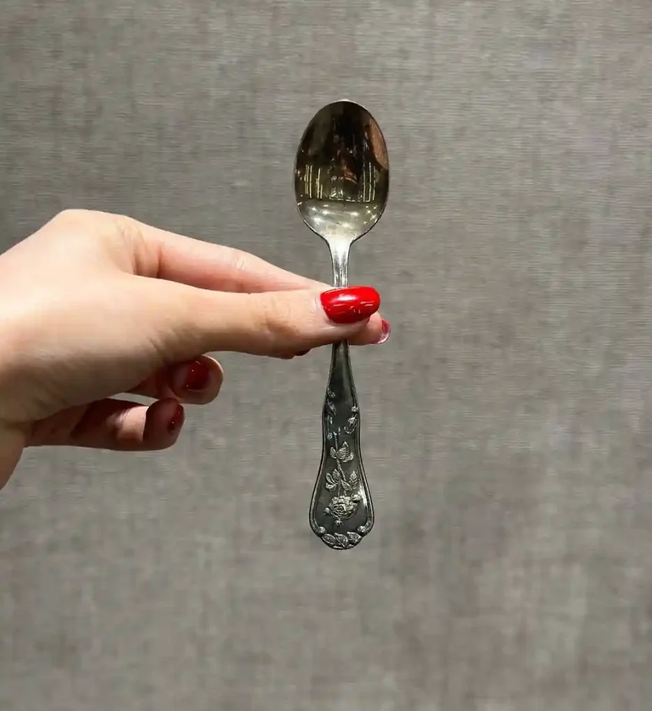 قاشق شش عددی چای خوری نقره مدرن کد4